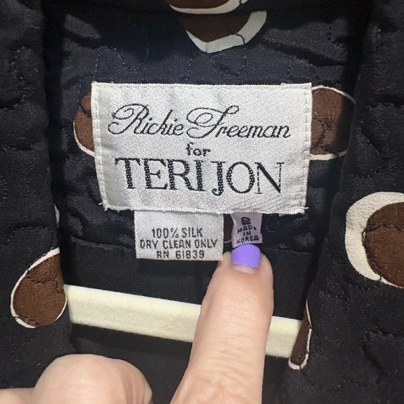 Vintage Rickie Freeman for Teri Jon Patterned Cropped Jacket - Picture 3 of 8